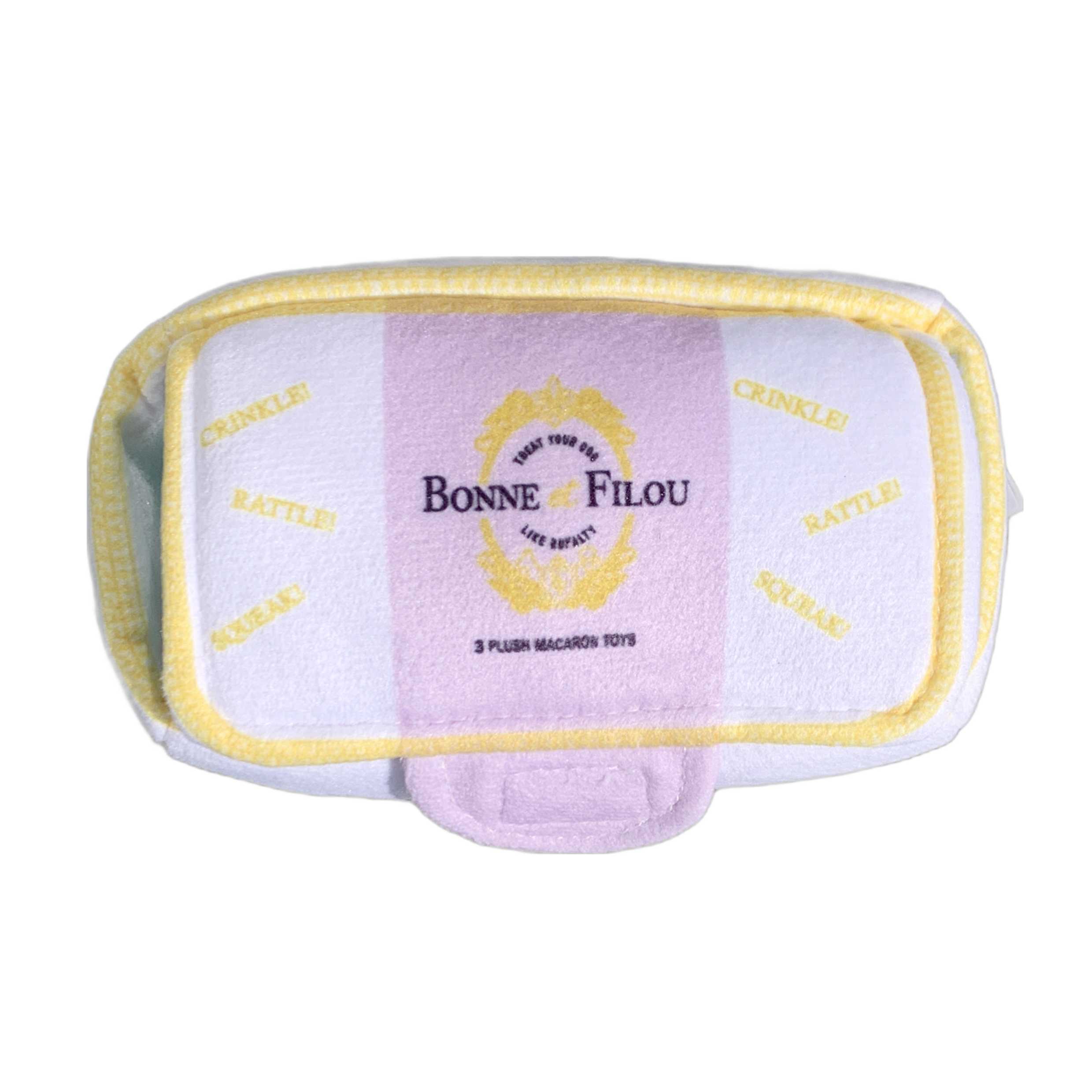 Plush Macaron Hide-and-Seek Dog Toy - Interactive Puzzle Squeaky Chew Toy for Small & Medium Dogs, Enrichment Toy