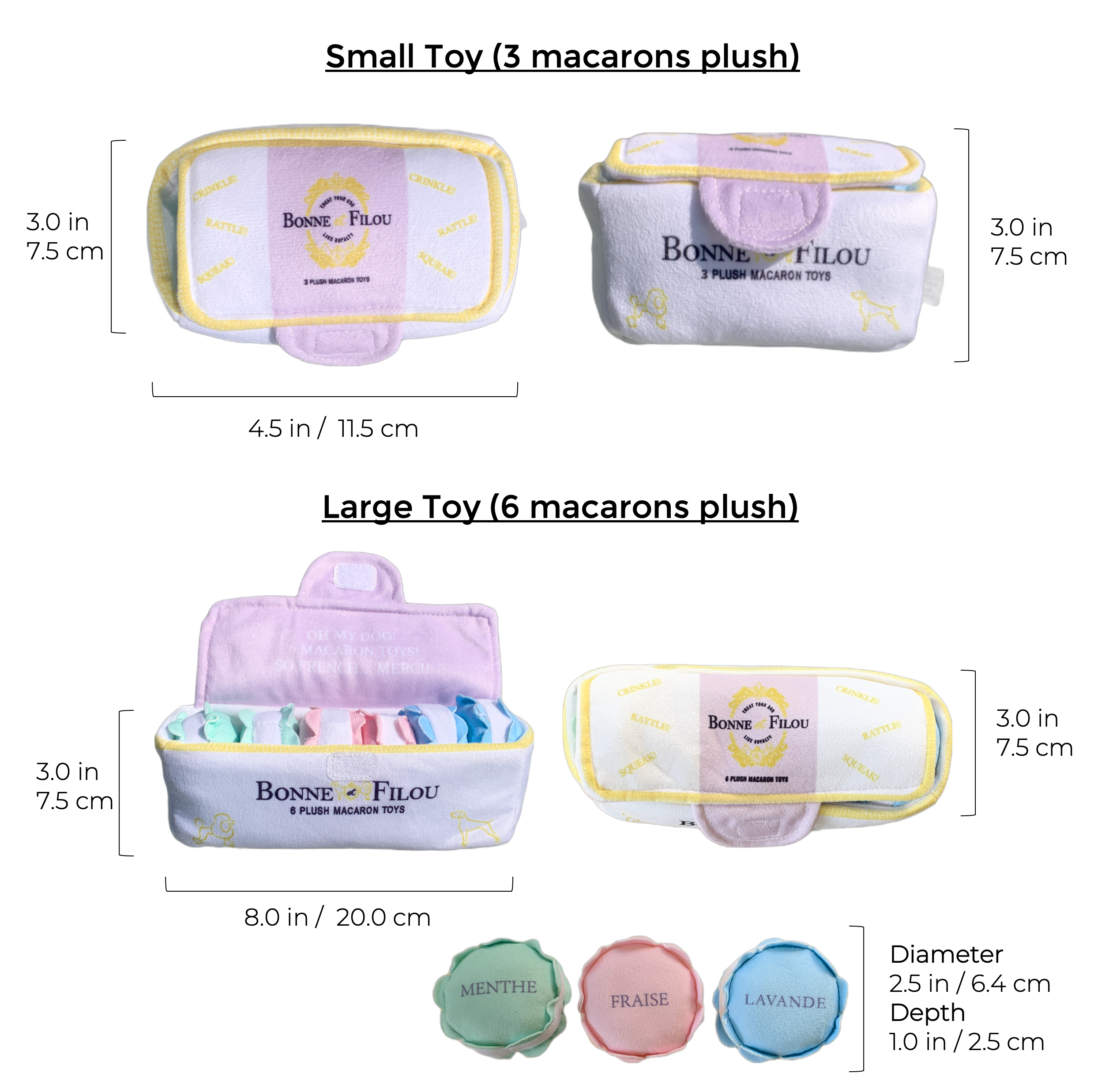 Plush Macaron Hide-and-Seek Dog Toy - Interactive Puzzle Squeaky Chew Toy for Small & Medium Dogs, Enrichment Toy